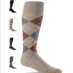 Men's Argyle Merino Wool & Bamboo Compression Sock